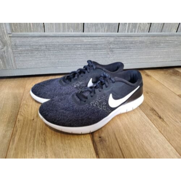 Nike Flex Contact Running Shoes Black White Women’s Size 10 US 908995-002 - Picture 1 of 5